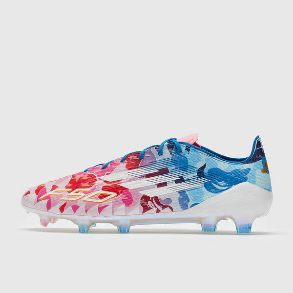 WorldClassCleats F50 Elite FG X BAPE soccer cleats with black and camo design, featuring Nike F50 Elite FG X studs for optimal performance.