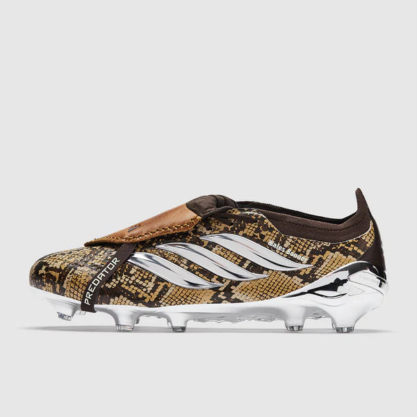 adidas Predator Elite Tongue Wales Bonner men's soccer cleats with black and white design and textured upper for grip