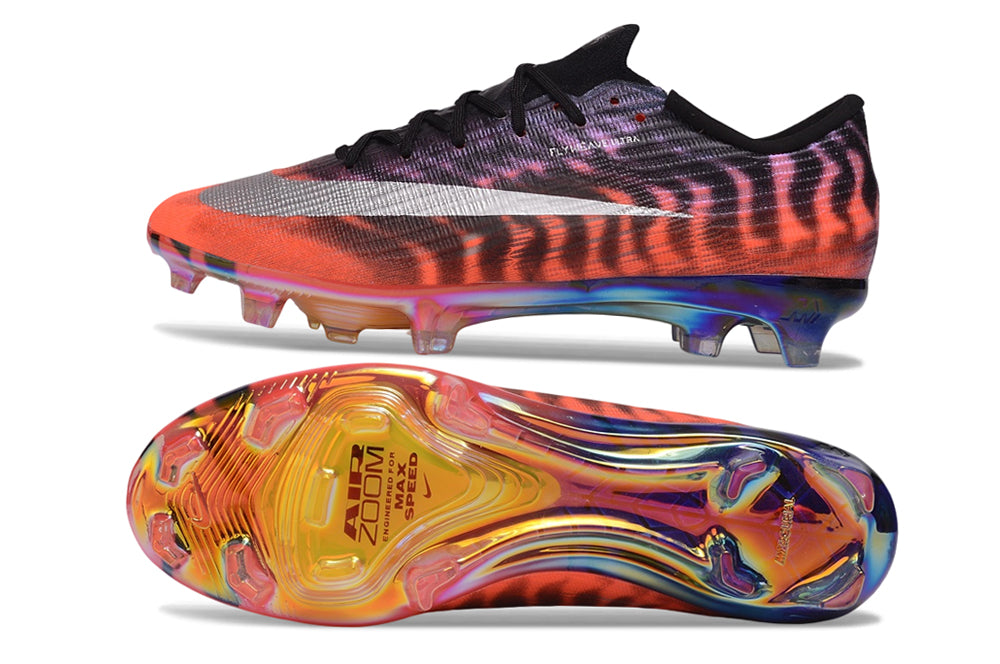 WorldClassCleats Mercurial Vapor 17 Elite FG soccer cleats from the Scorpion Pack with sleek black and red design and studded sole.