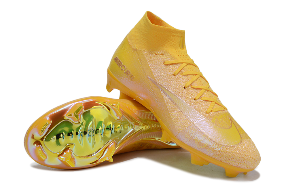 High Football Boots Nike Air Zoom Mercurial Superfly X Elite FG Yellow Gold
