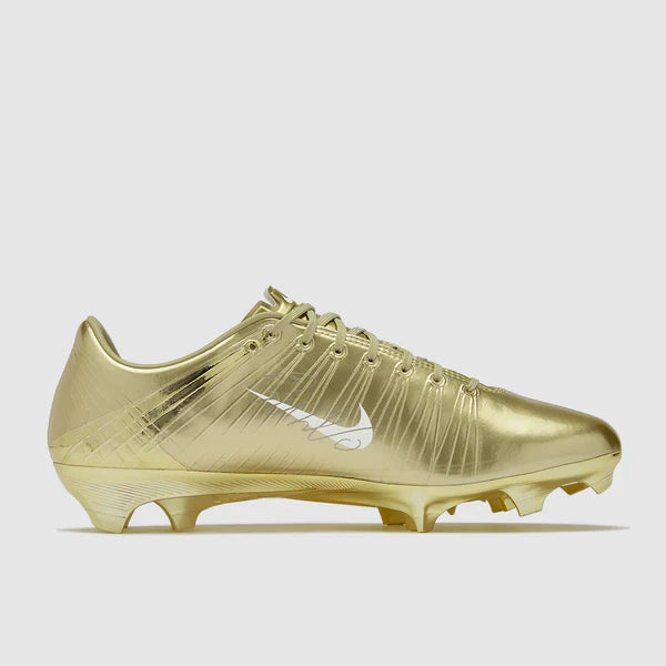 Nike Mercurial Superfly 1 RGN FG SE soccer cleats in black and orange with textured upper and lightweight sole for speed.