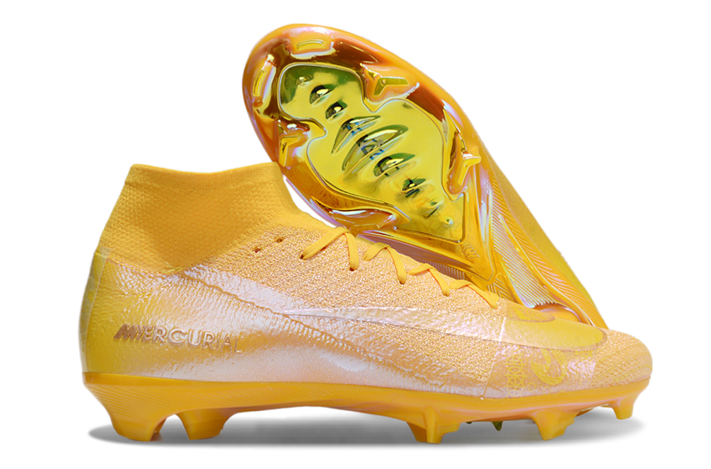 High Football Boots Nike Air Zoom Mercurial Superfly X Elite FG Yellow Gold