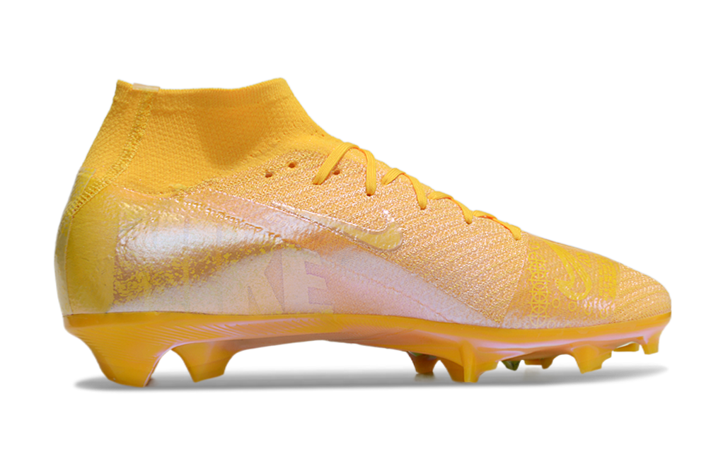 High Football Boots Nike Air Zoom Mercurial Superfly X Elite FG Yellow Gold