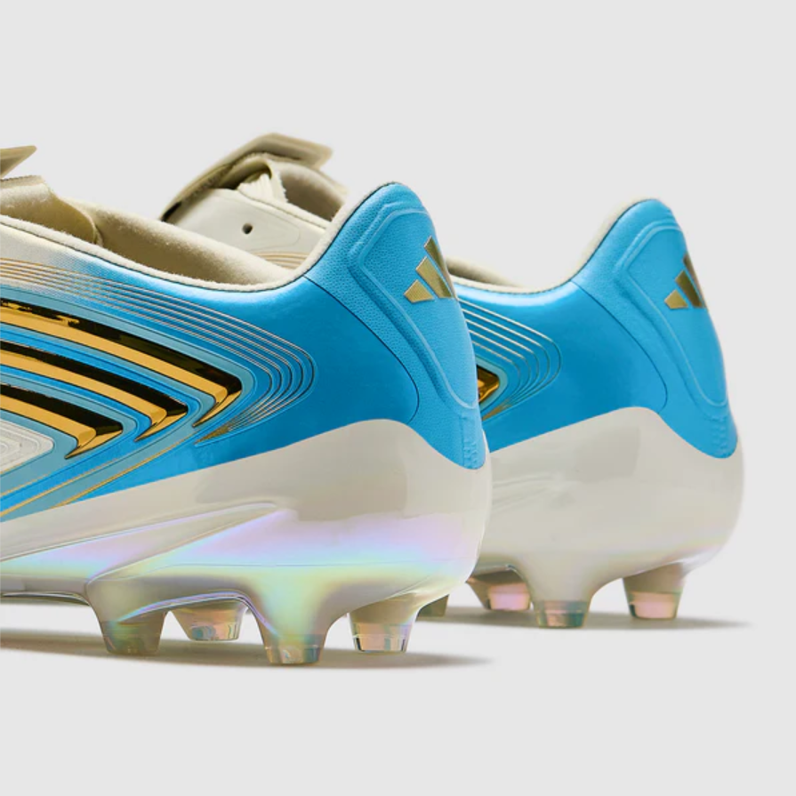 WorldClassCleats F50 Elite x Messi FG soccer cleats, 'El Ultimo Tango' special edition, featuring sleek design and vibrant accents.
