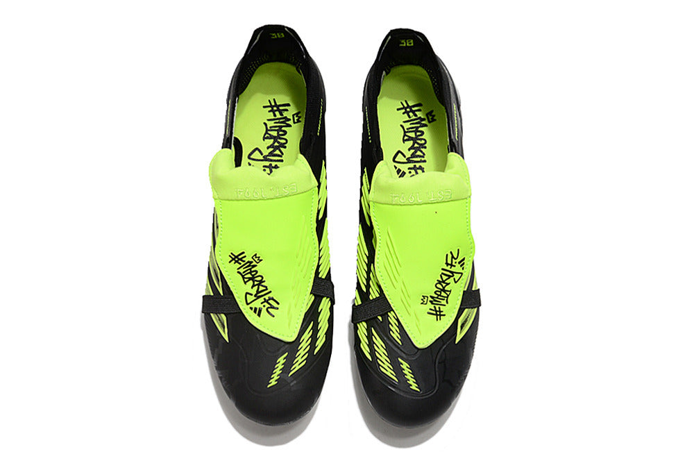 adidas Predator Elite Fold-over Tongue FG Merky FC - Core Black/Footwear White/Lucid Lemon