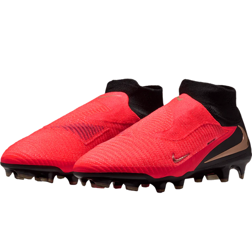 Nike Phantom 6 High Elite FG soccer cleats in Aurora color with textured upper and firm ground studs, designed for precision.