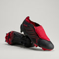 adidas Predator Elite L-TECH soccer cleats with fold-over tongue in black and red for firm ground play