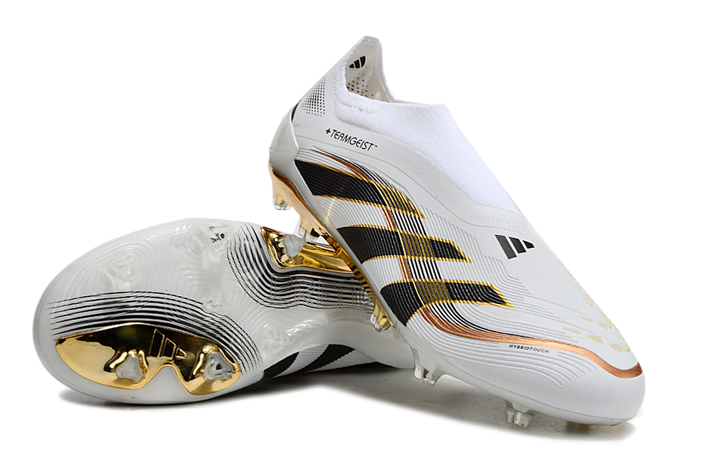 adidas Predator Elite Laceless FG Teamgeist White/Core Black/Gold Metallic