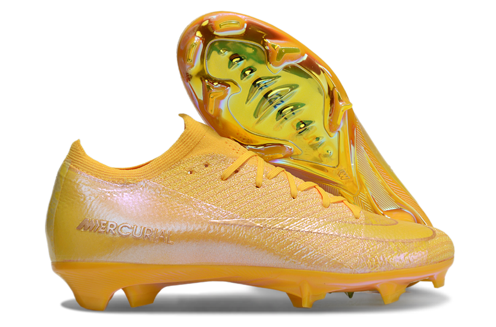 Low Football Boots Nike Air Zoom Mercurial Vapor X Elite FG Yellow Gold