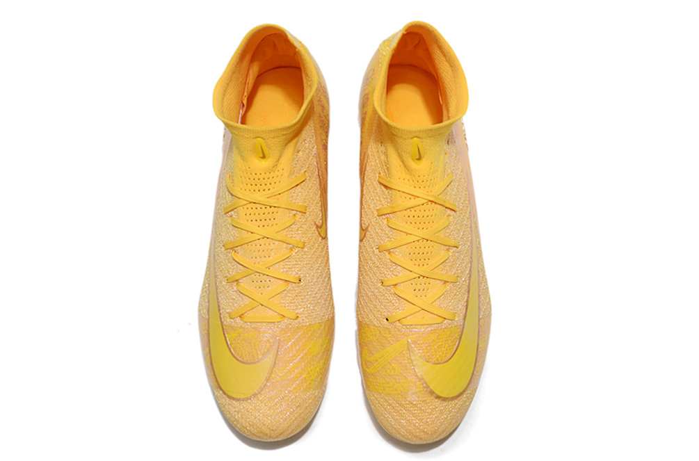 High Football Boots Nike Air Zoom Mercurial Superfly X Elite FG Yellow Gold