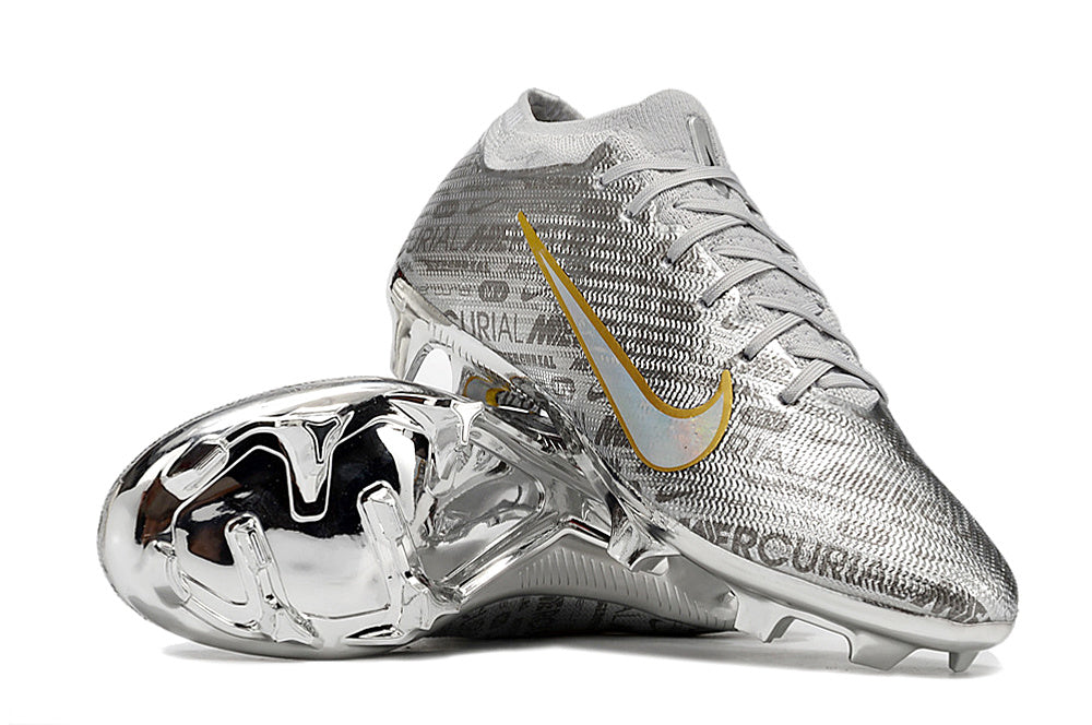 2023 Nike Zoom Mercurial Vapor 15 Elite XXV SE SG-Pro Metallic Silver Black