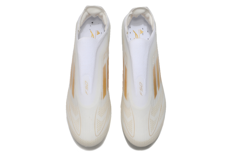 adidas F50 Elite Laceless FG Footwear White/Gold Metallic